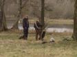 Ravensbank Jock (Jock) at cold game test in novice class at Ravnholt Estate, April 2011